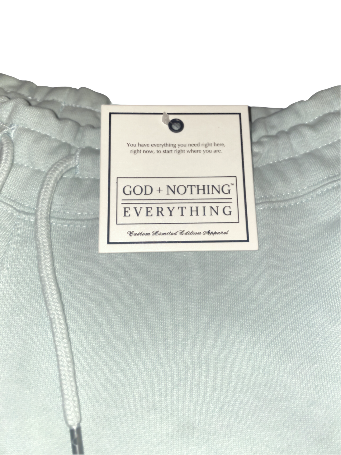 GNE "TONE-Setters" Unisex Seafoam Mint Green Long-Sleeved Tee & Sweat-Short Set