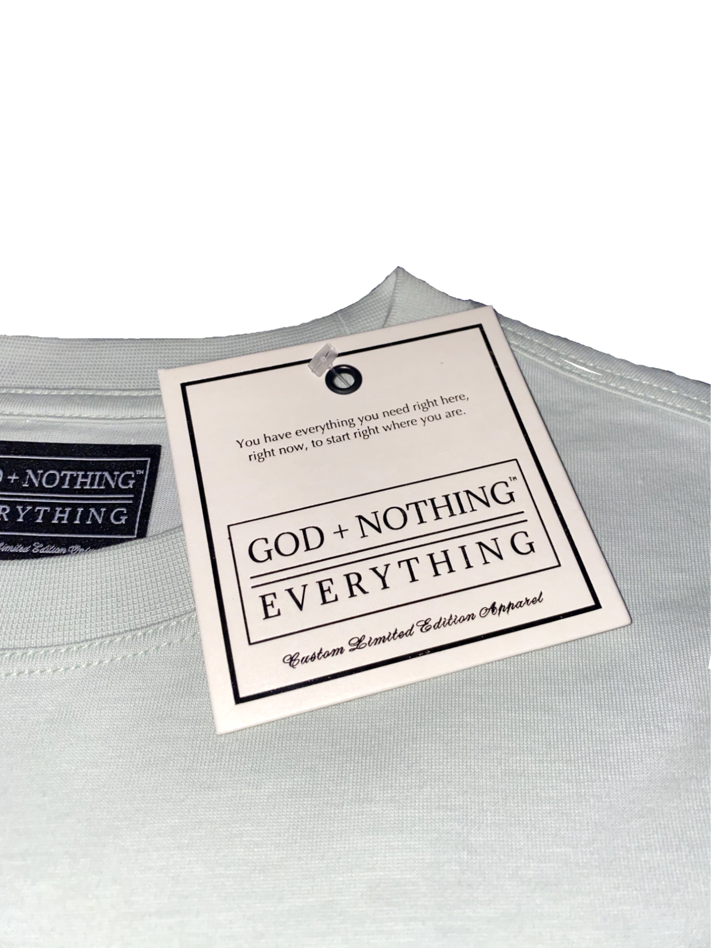 GNE "TONE-Setters" Unisex Seafoam Mint Green Long-Sleeved Tee & Sweat-Short Set