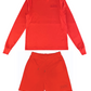 GNE "TONE-Setters" Unisex True Red Long-Sleeved Tee & Sweat-Short Set