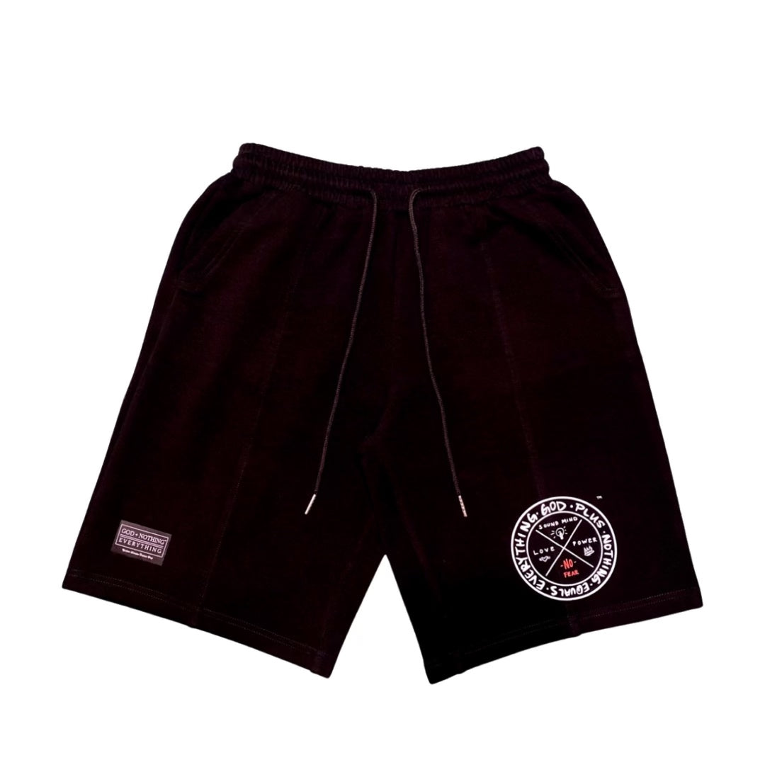 GNE "Willpower" Men's Black Short-Sleeved Sweatshirt & Long Sweat-Short Set