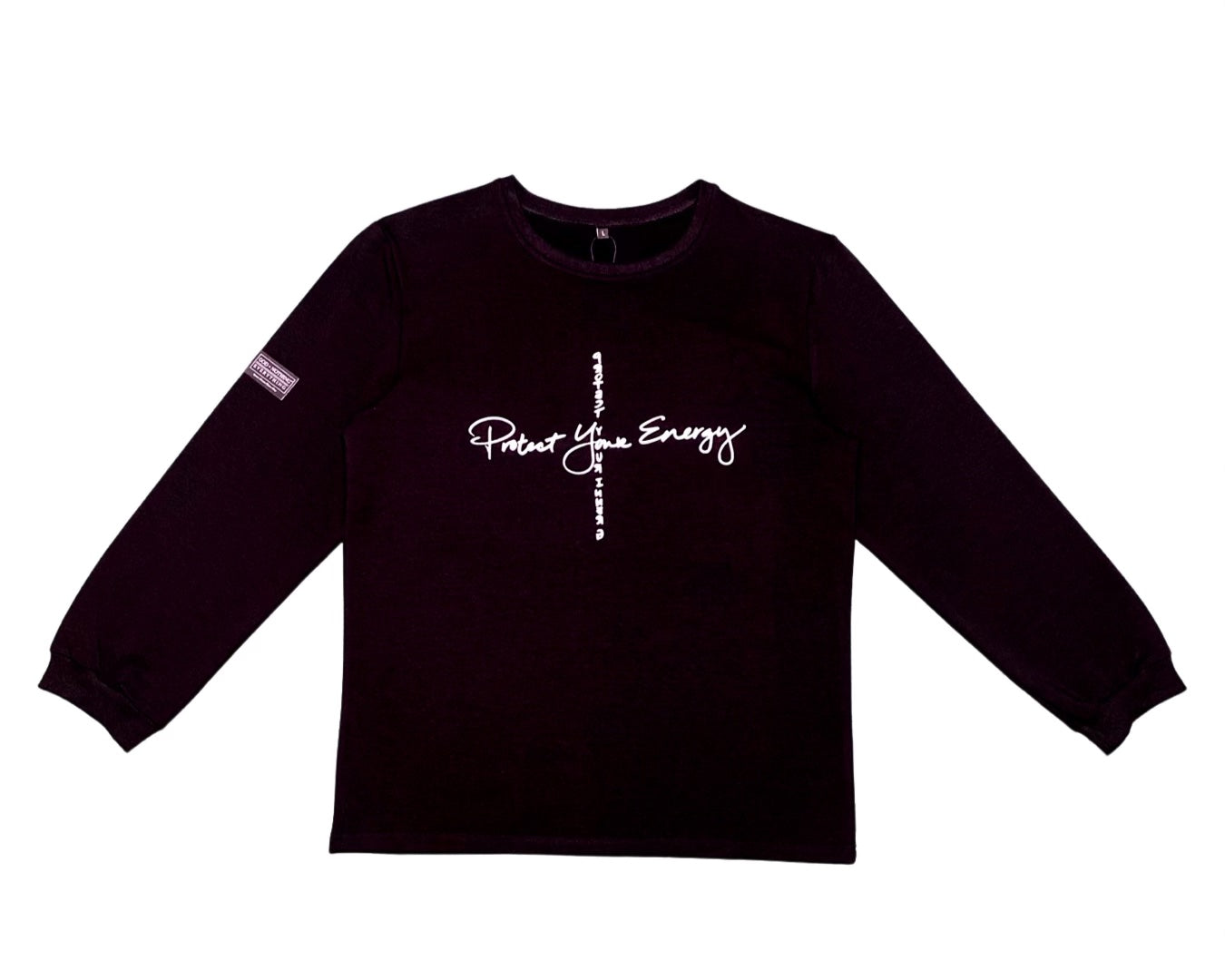 GNE "PowerLines™" Unisex Black Long-Sleeved Sweatshirt & Drawstring Sweat-Pant Jogger Set