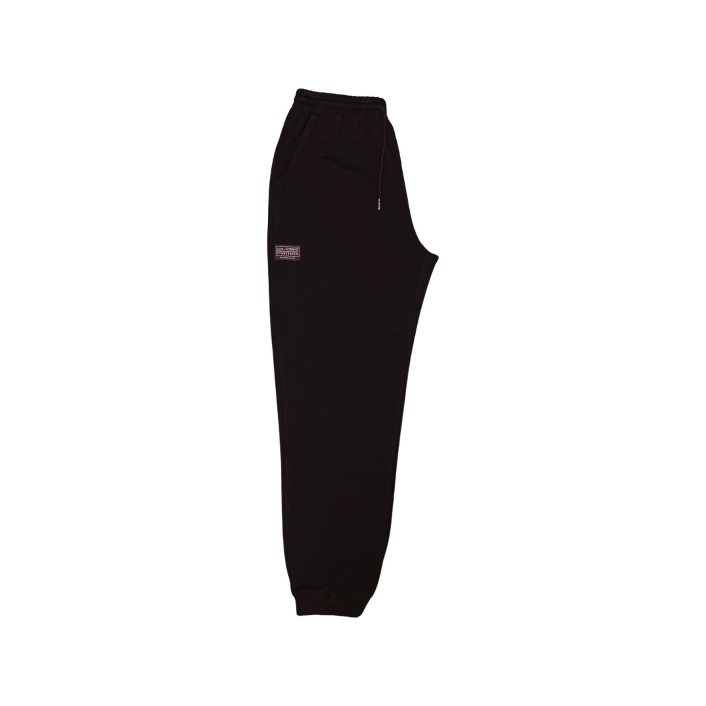 GNE "PowerLines™" Unisex Black Long-Sleeved Sweatshirt & Drawstring Sweat-Pant Jogger Set